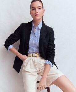 Women's Linen Belted Dress