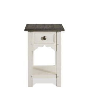 Grand Haven Chairside Table in Feathered White/Rich Charcoal