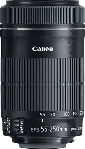 Canon EF-S 55-250mm f/4-5.6 IS STM Telephoto Zoom Lens for EOS DSLR Cameras – Black
