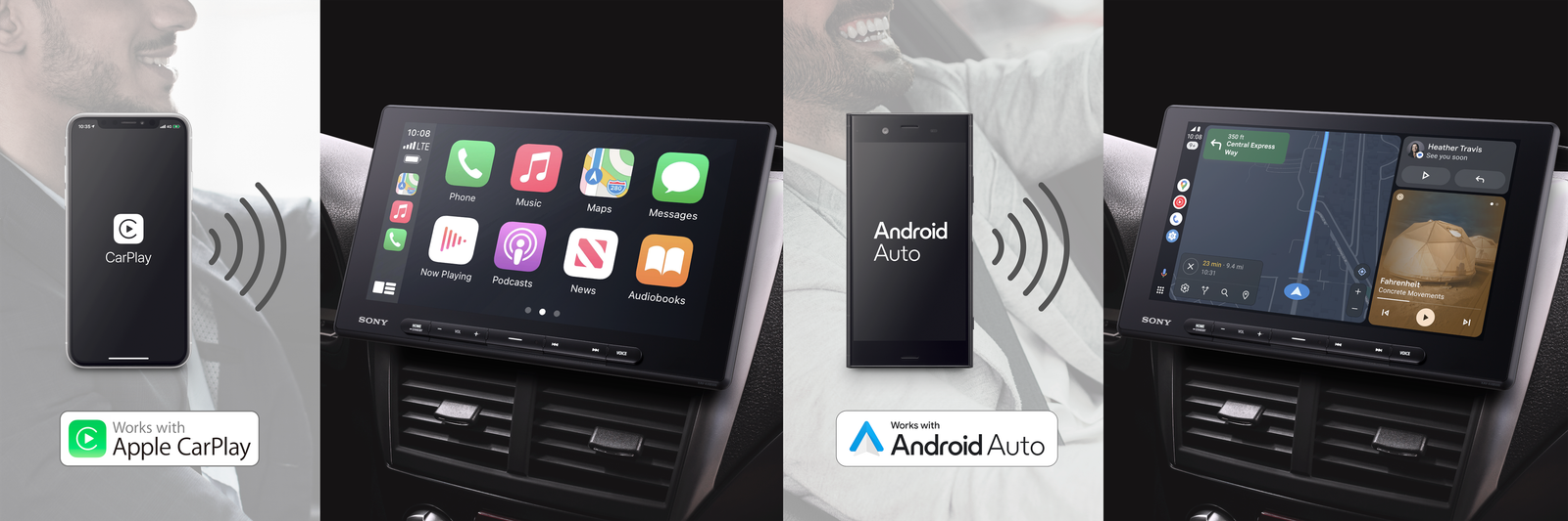 Sony 10.1" Wireless Apple CarPlay and Android Auto Digital Media Receiver – Maestro Compatible - Image 4