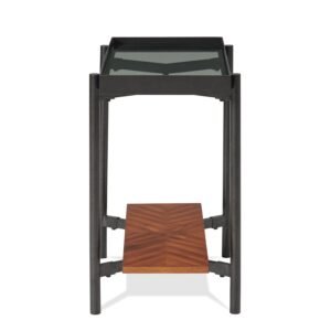 Lennox Rectangular Chairside Table in Rosewood