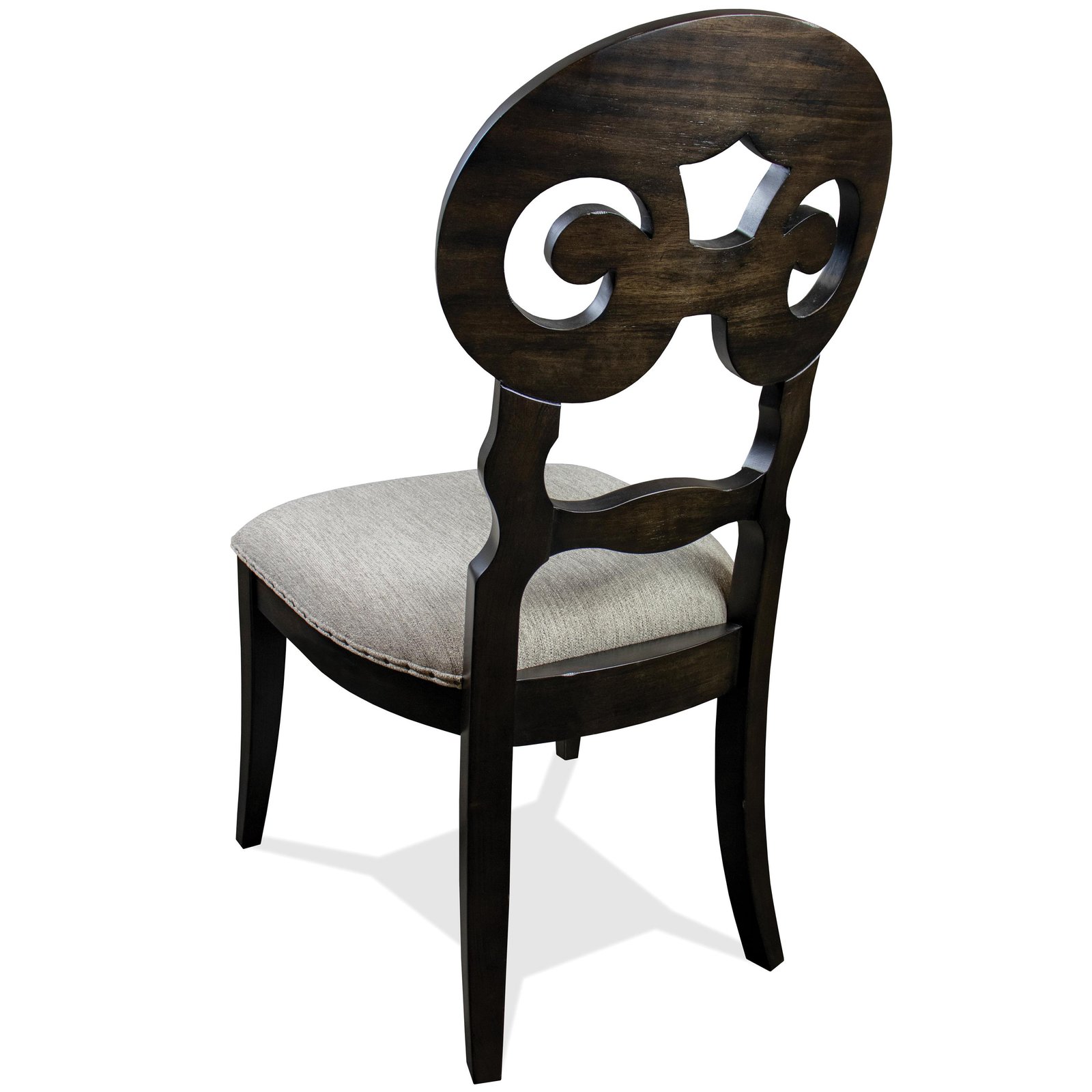 Mix-n-match Chairs Scroll Upholstered Side Chair in Rubbed Black - Image 6