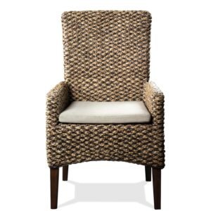 Mix-n-match Chairs Woven Arm Upholstered Chair in Hazelnut
