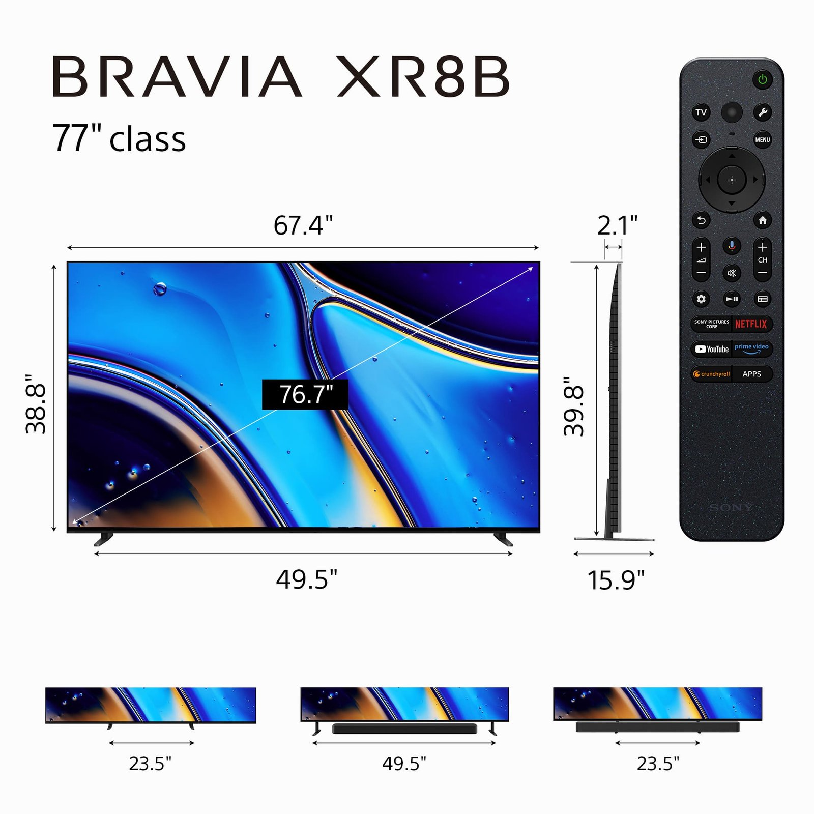 Sony 77-Inch Class BRAVIA XR8B OLED 4K Google TV - Image 7
