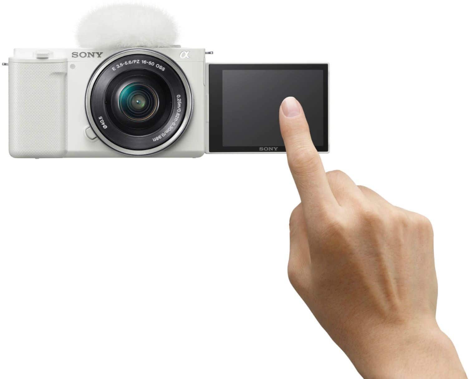 Sony Alpha ZV-E10 Mirrorless Vlog Camera Kit with 16-50mm Lens – White - Image 5