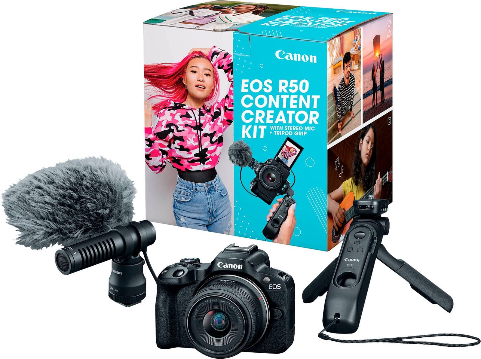 Canon EOS R50 Content Creator Kit with RF-S 18-45mm Lens