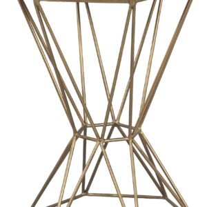 La Bella Chairside Table in Gold