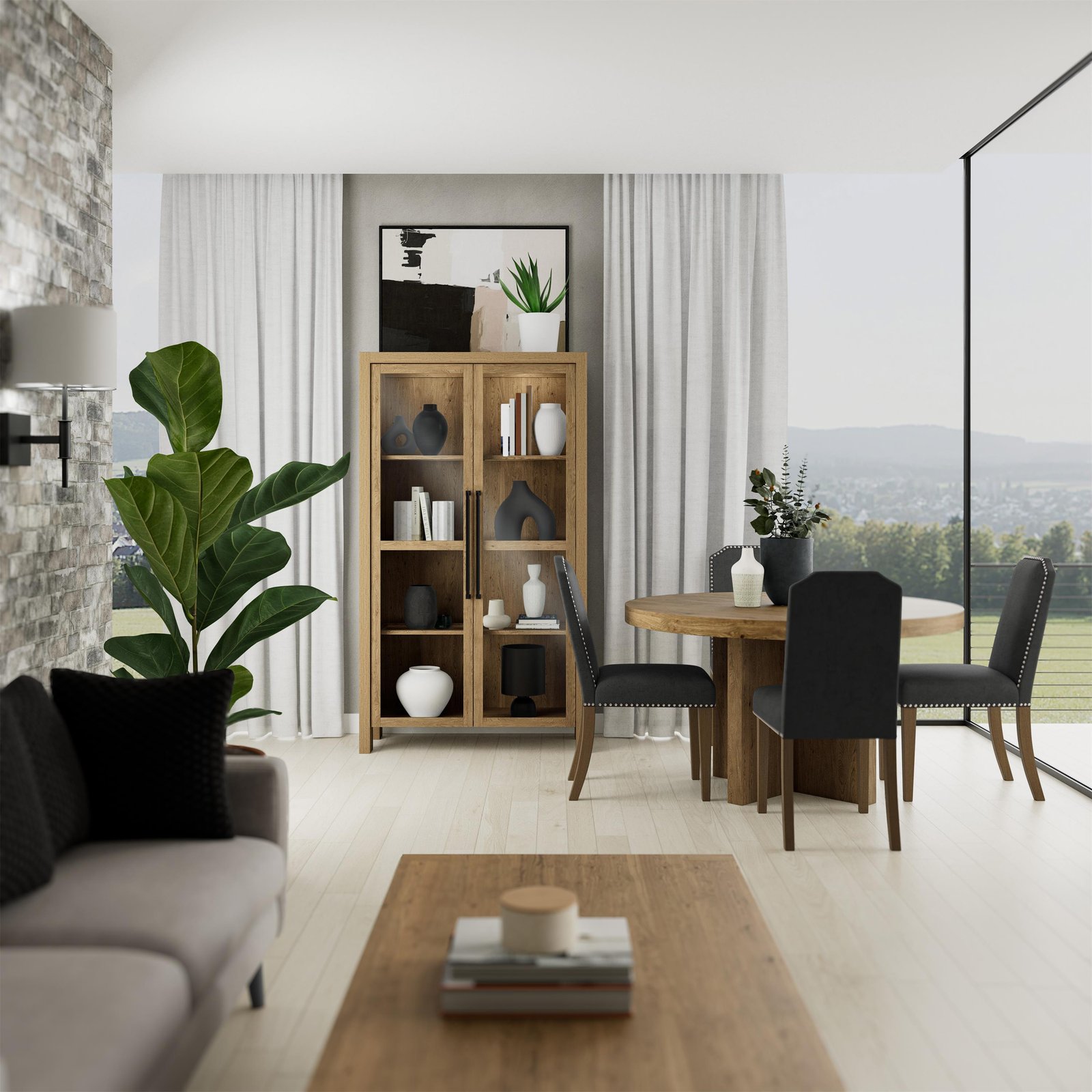 Mix-n-match Chairs Cliped Top Upholstered Chair in Slate - Image 2