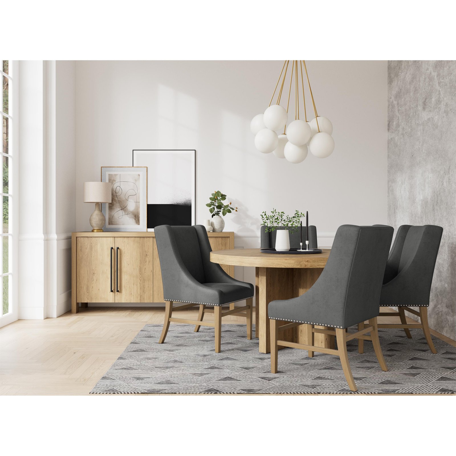 Mix-n-match Chairs Host Upholstered Chair in Slate - Image 2