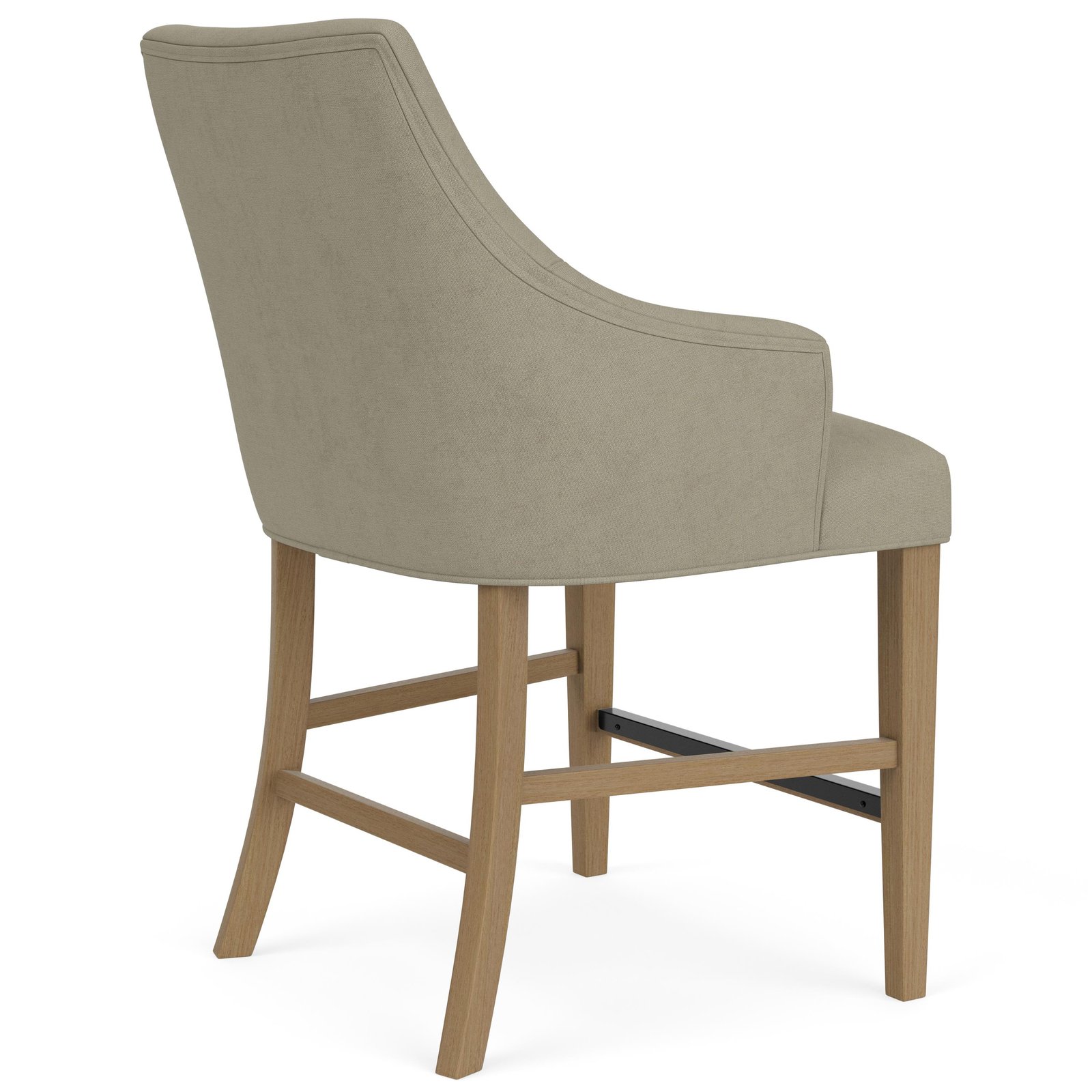 Mix-n-match Chairs Swoop Arm Upholstered Stool in Sand - Image 6