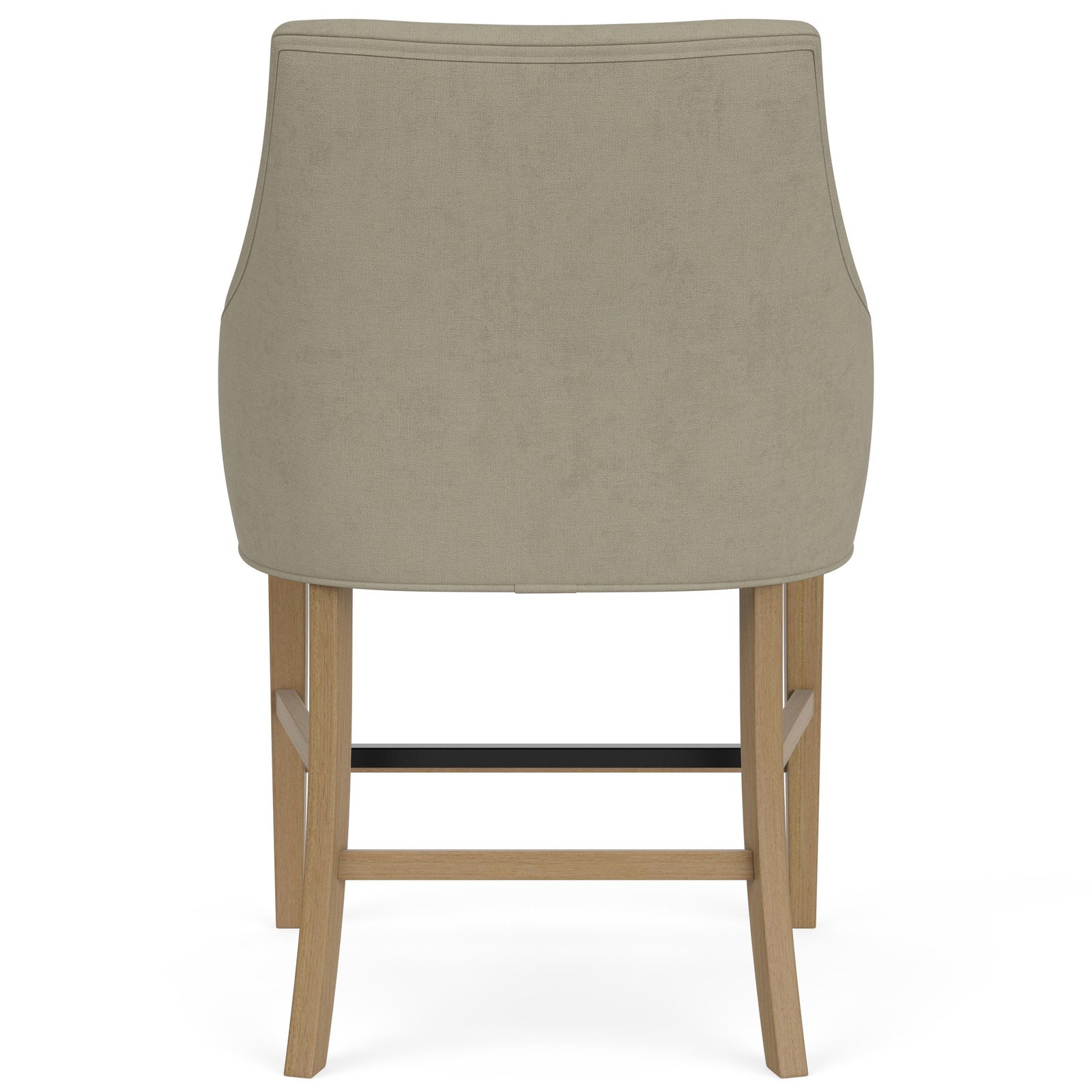 Mix-n-match Chairs Swoop Arm Upholstered Stool in Sand - Image 3