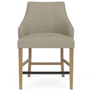 Mix-n-match Chairs Swoop Arm Upholstered Stool in Sand