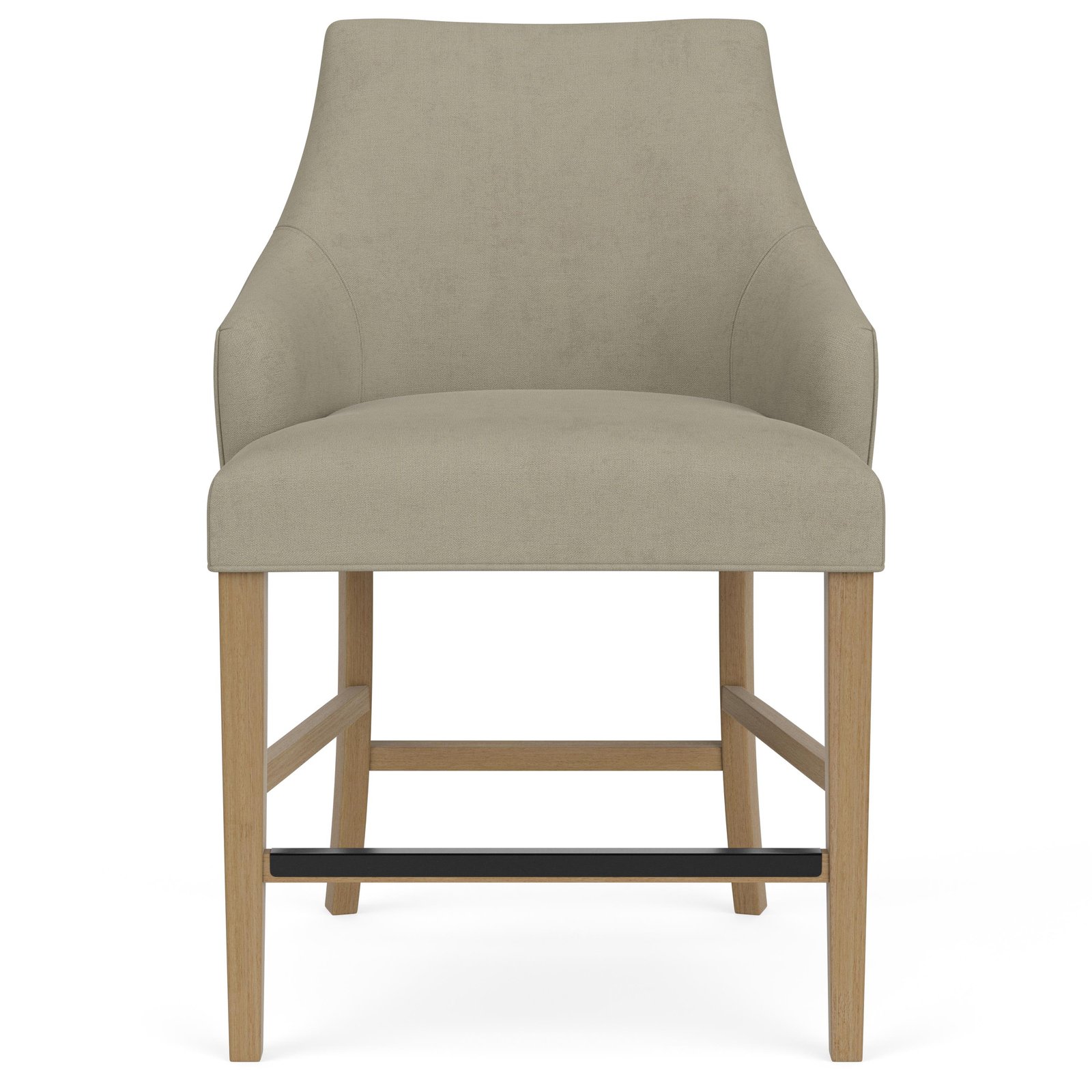 Mix-n-match Chairs Swoop Arm Upholstered Stool in Sand
