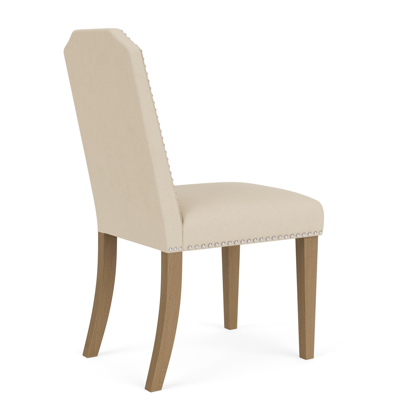 Mix-n-match Chairs Cliped Top Upholstered Chair in Ivory - Image 4