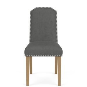 Mix-n-match Chairs Cliped Top Upholstered Chair in Slate