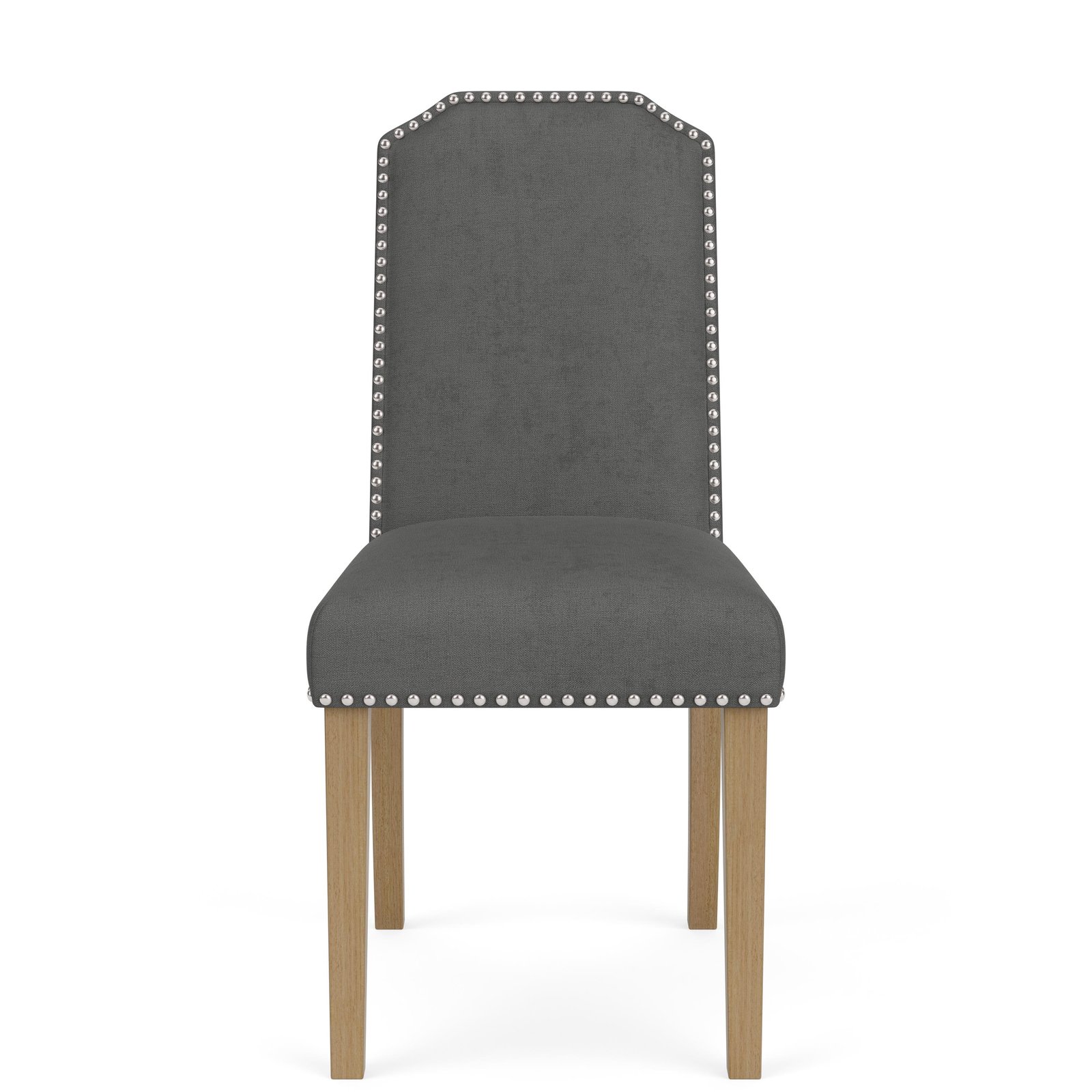 Mix-n-match Chairs Cliped Top Upholstered Chair in Slate