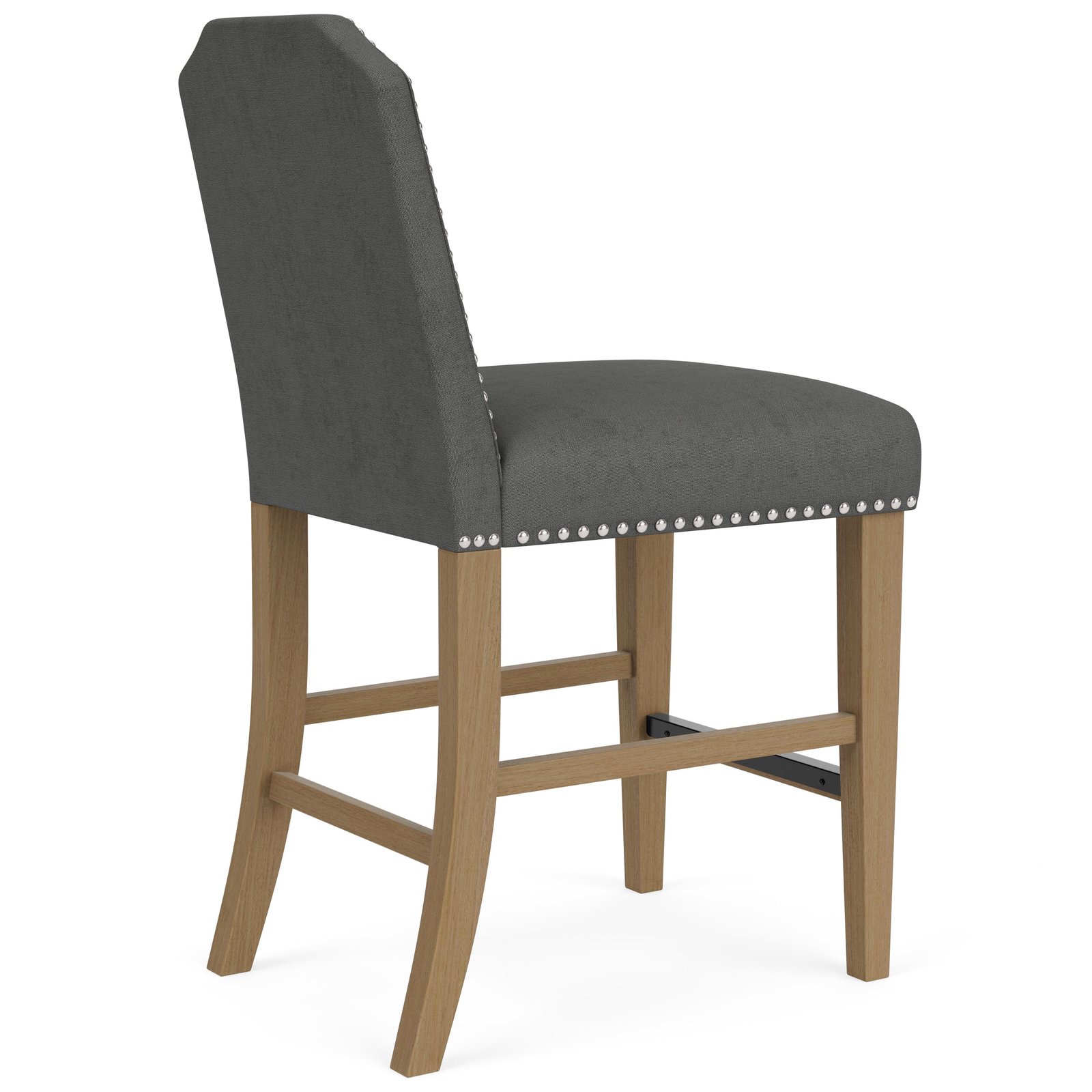 Mix-n-match Chairs Cliped Top Upholstered Stool in Slate - Image 4