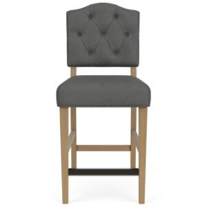 Mix-n-match Chairs Buton Tuft Upholstered Stool in Slate