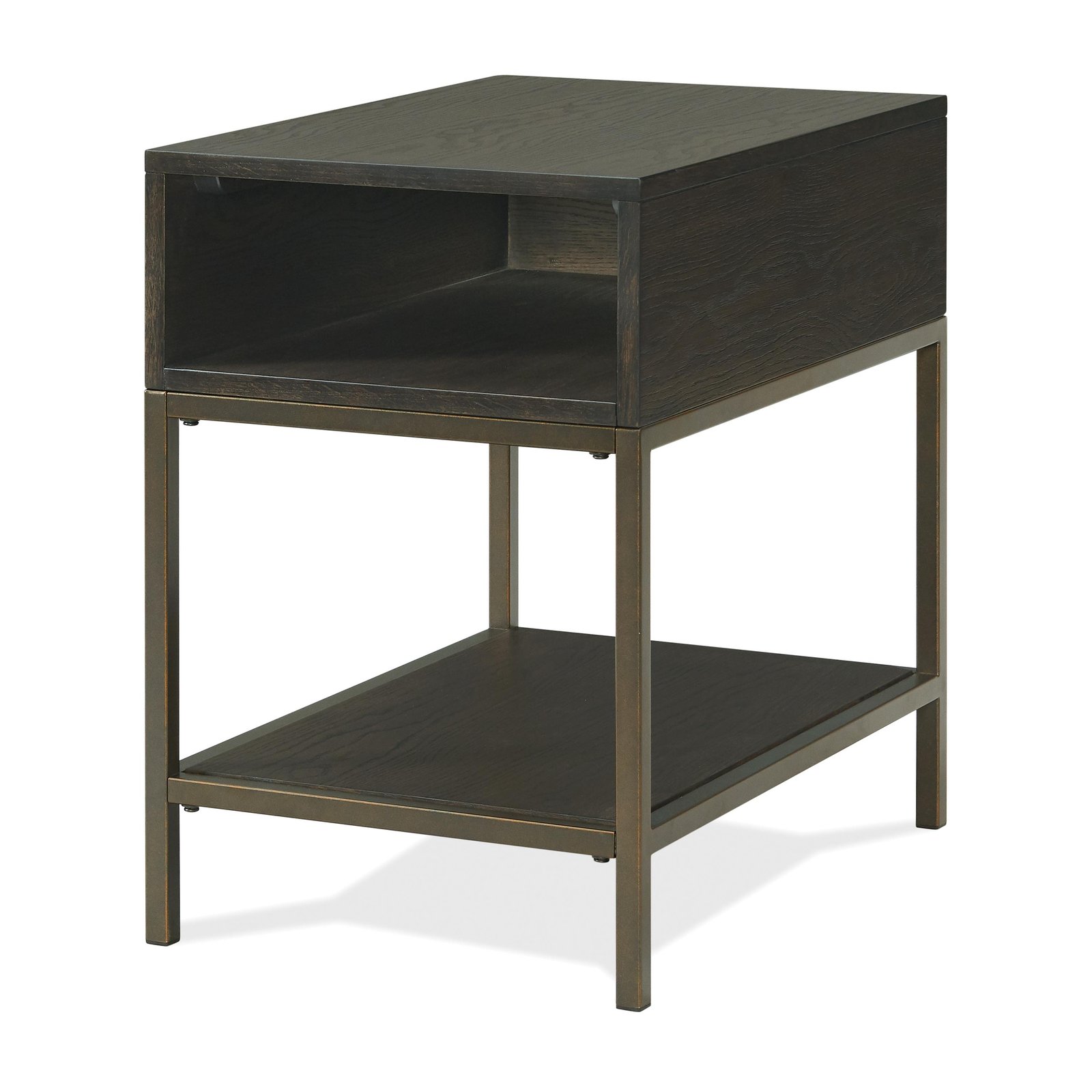 Hyde Rectangular Chairside Table in Caviar - Image 4