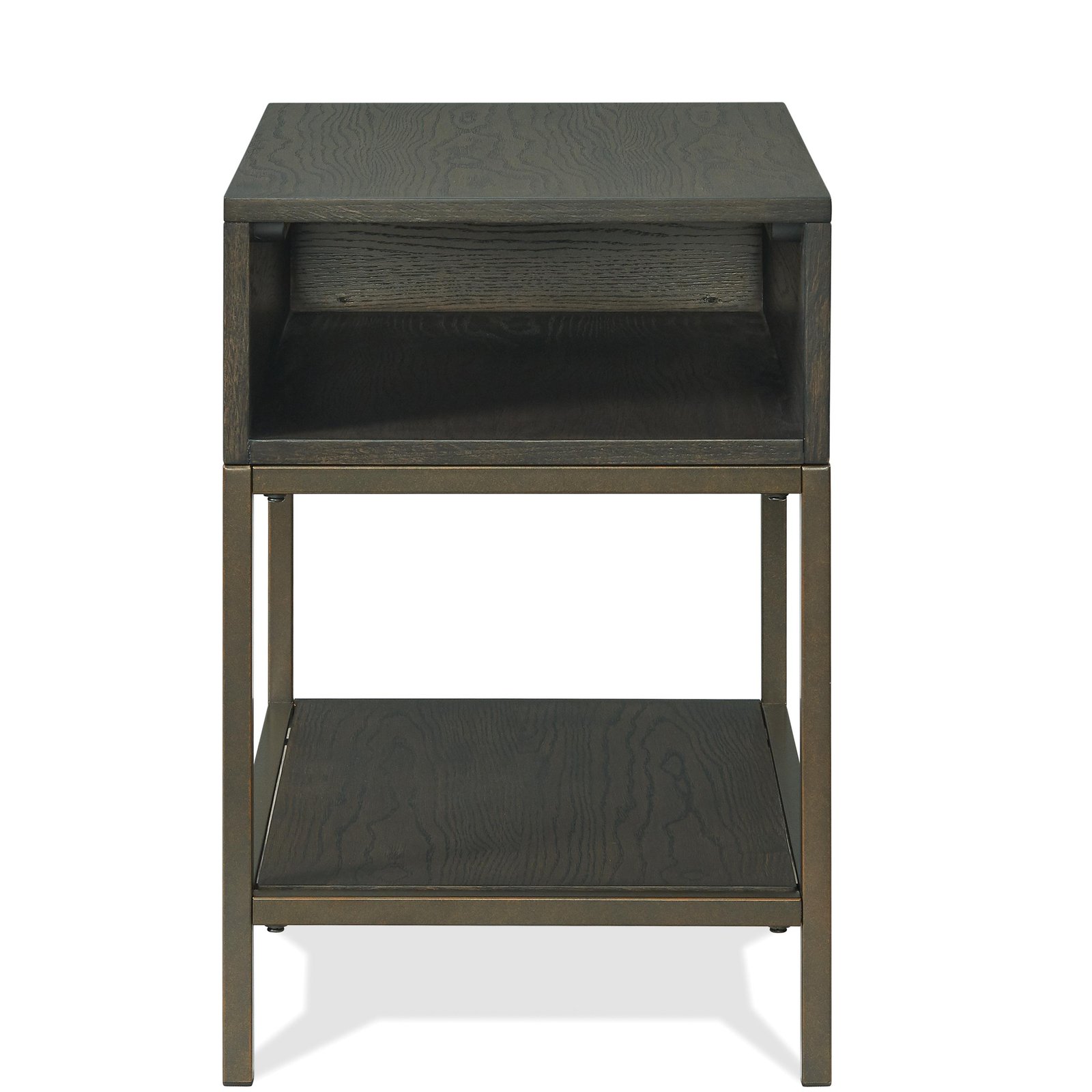 Hyde Rectangular Chairside Table in Caviar