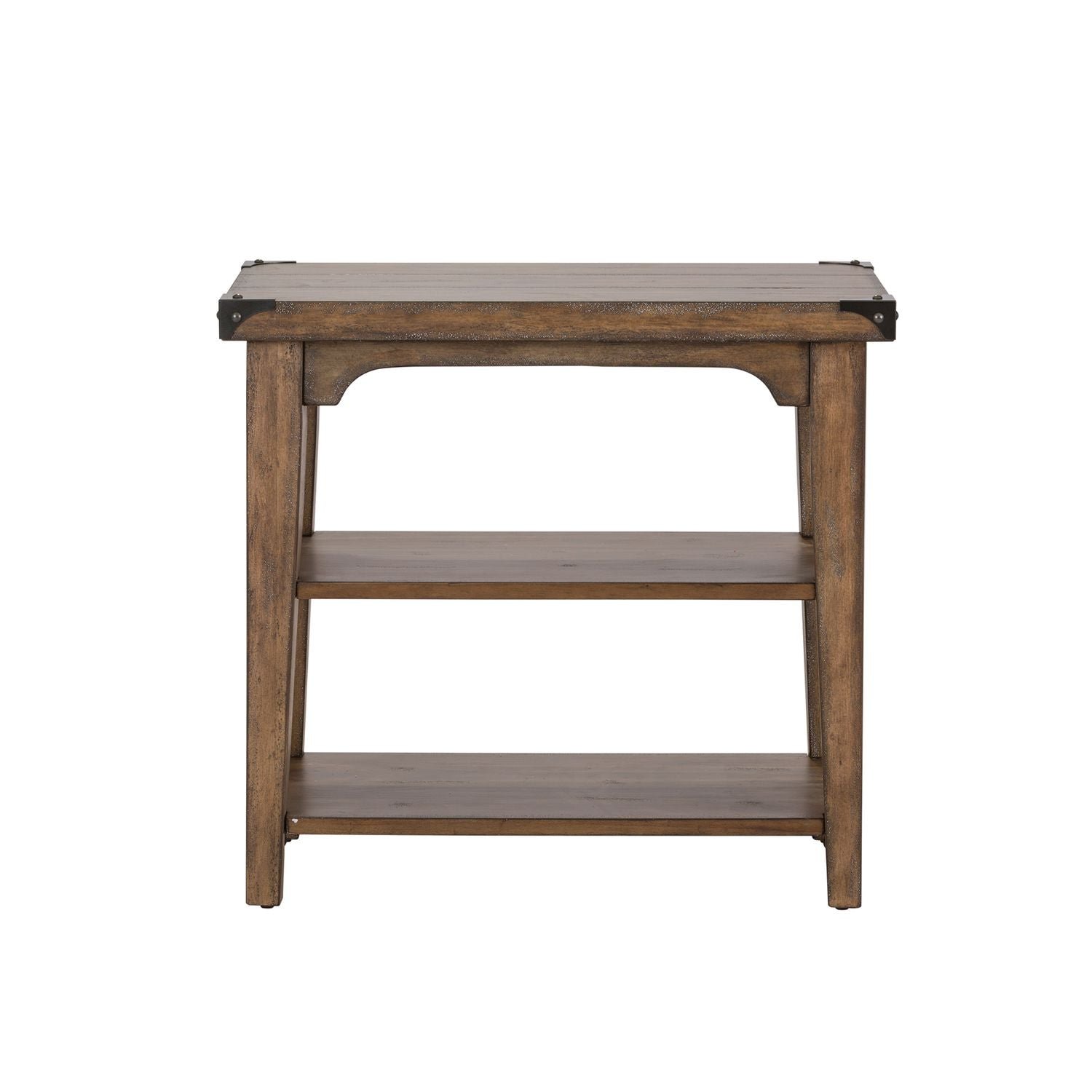 Liberty Furniture Aspen Skies Chairside Table in Russet Brown - Image 2