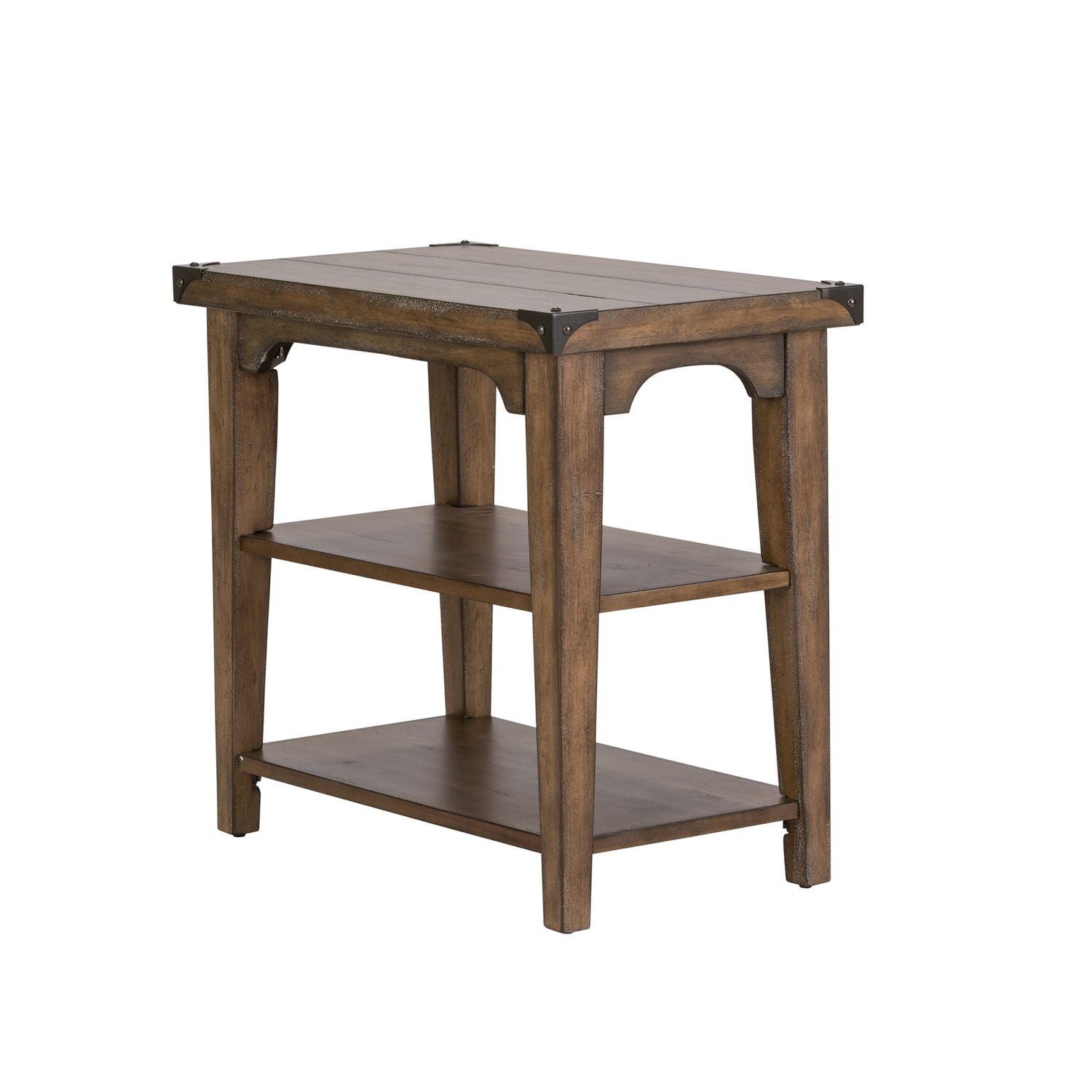 Liberty Furniture Aspen Skies Chairside Table in Russet Brown - Image 3