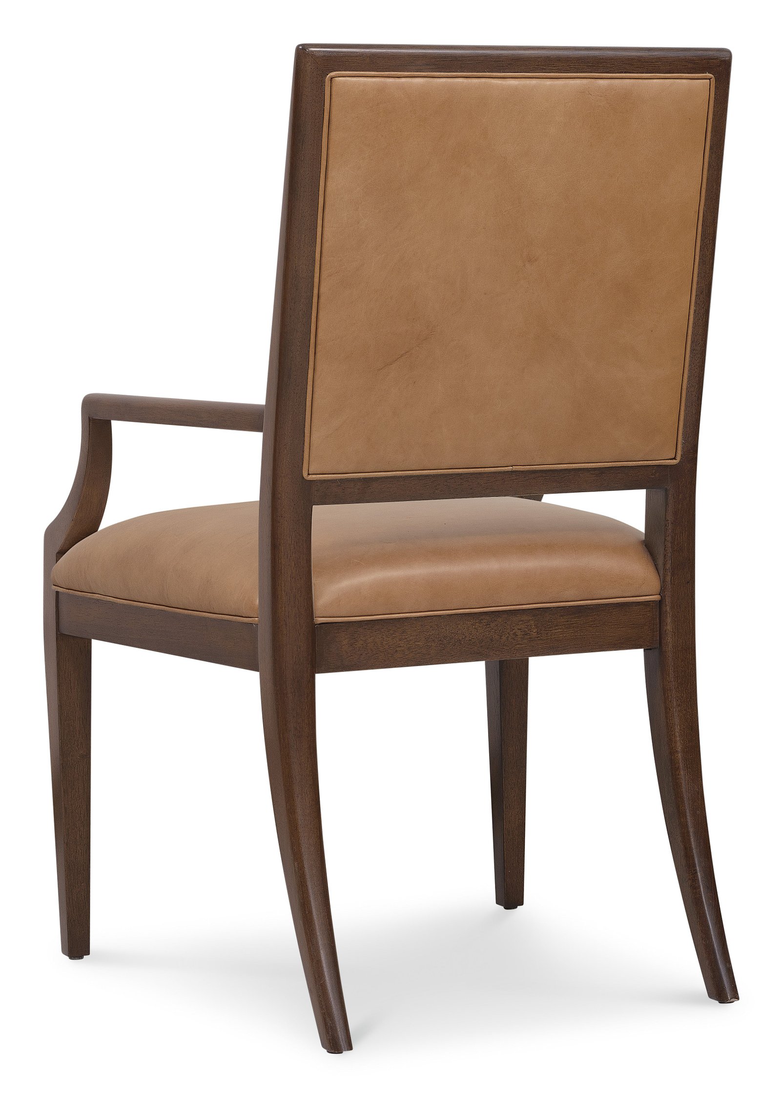Hooker Furniture Archives Leather Arm Chair in Walnut - Image 7