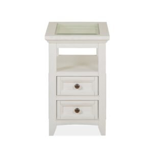 Heron Cove Chairside End Table in Chalk White