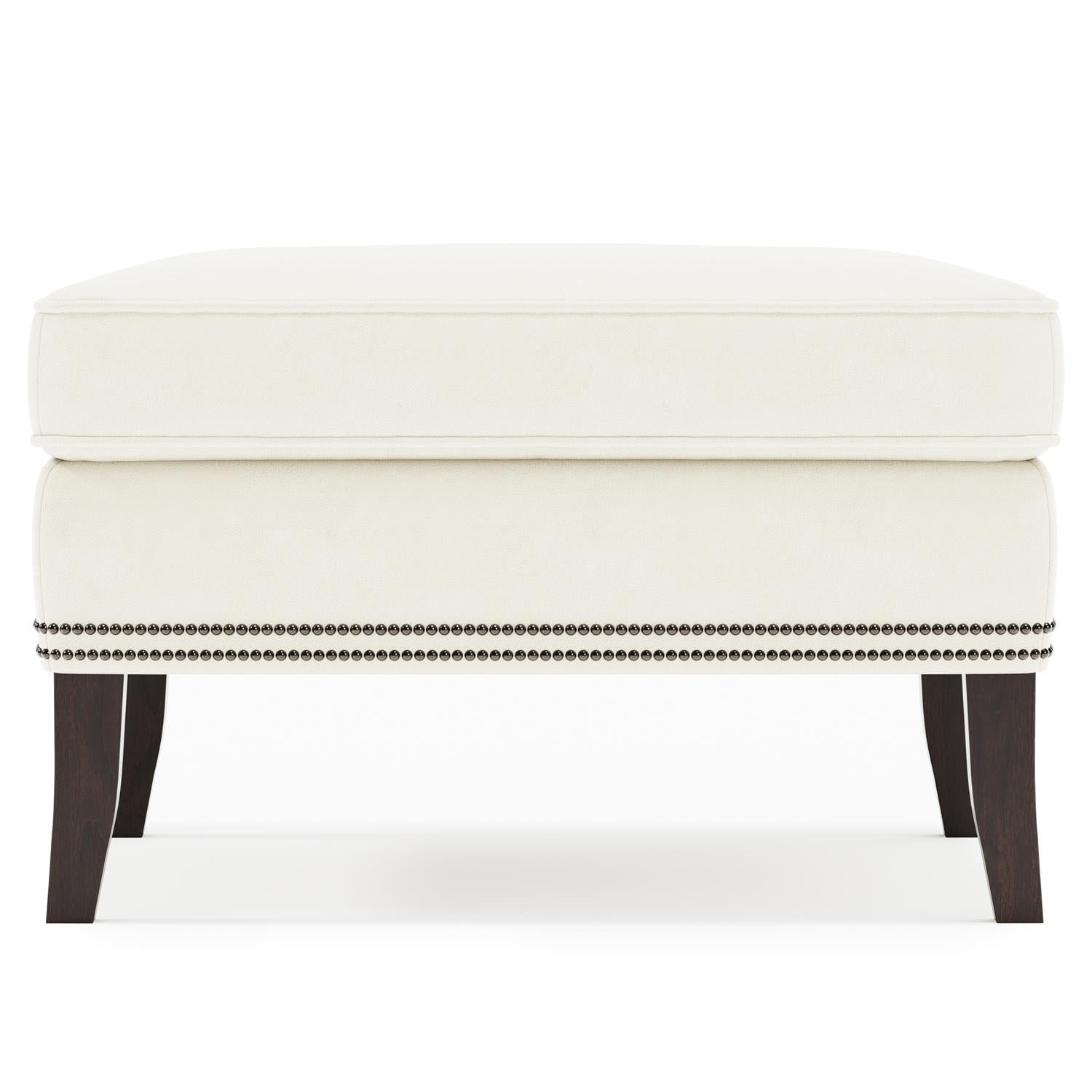 Kingston Leather Ottoman in Mocha