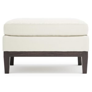 Cumberland Leather Ottoman in White