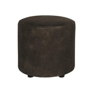 Pisa Leather Ottoman in Brown