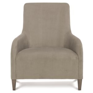 Bernhardt Interiors Naomi Leather Chair in Aged Grey
