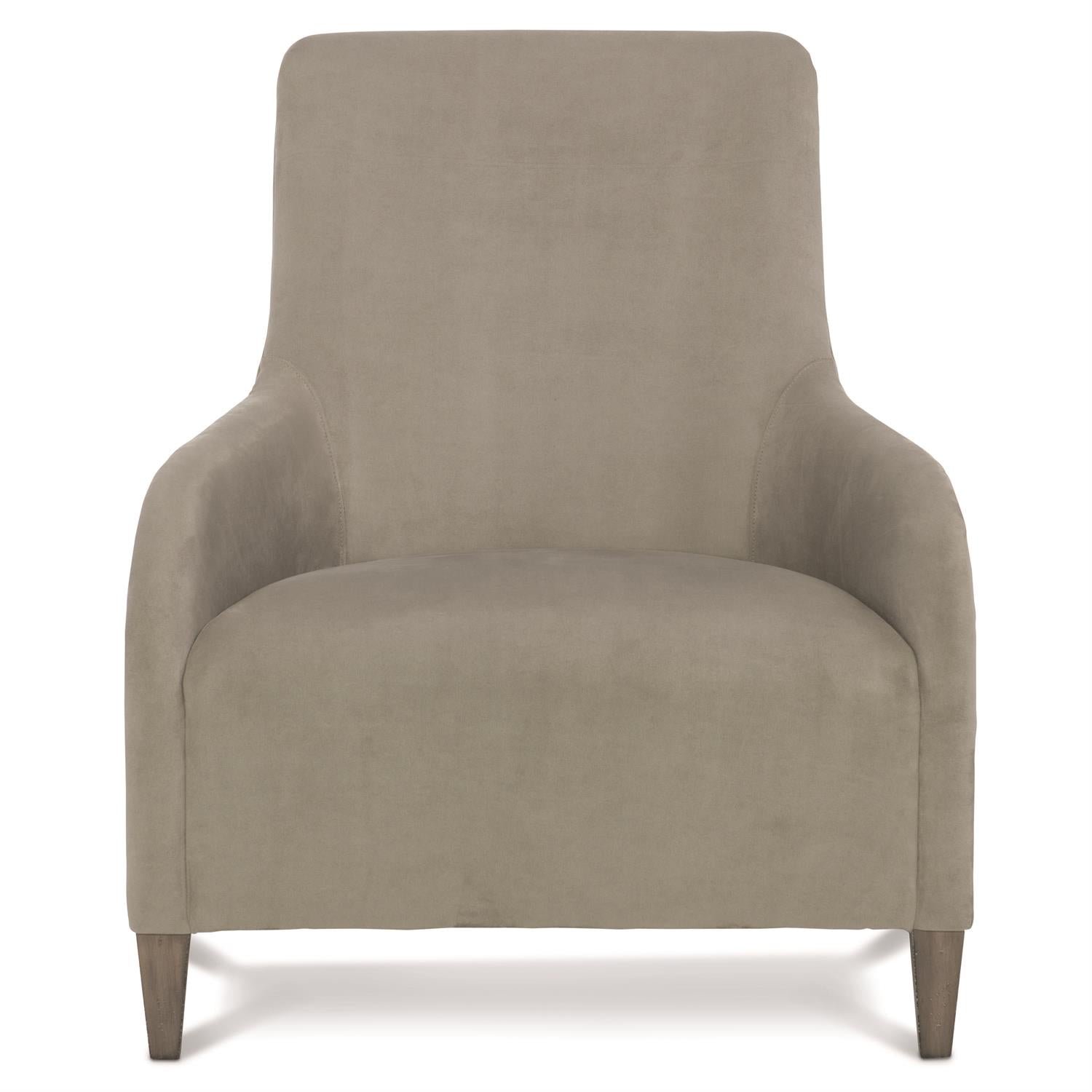 Bernhardt Interiors Naomi Leather Chair in Aged Grey