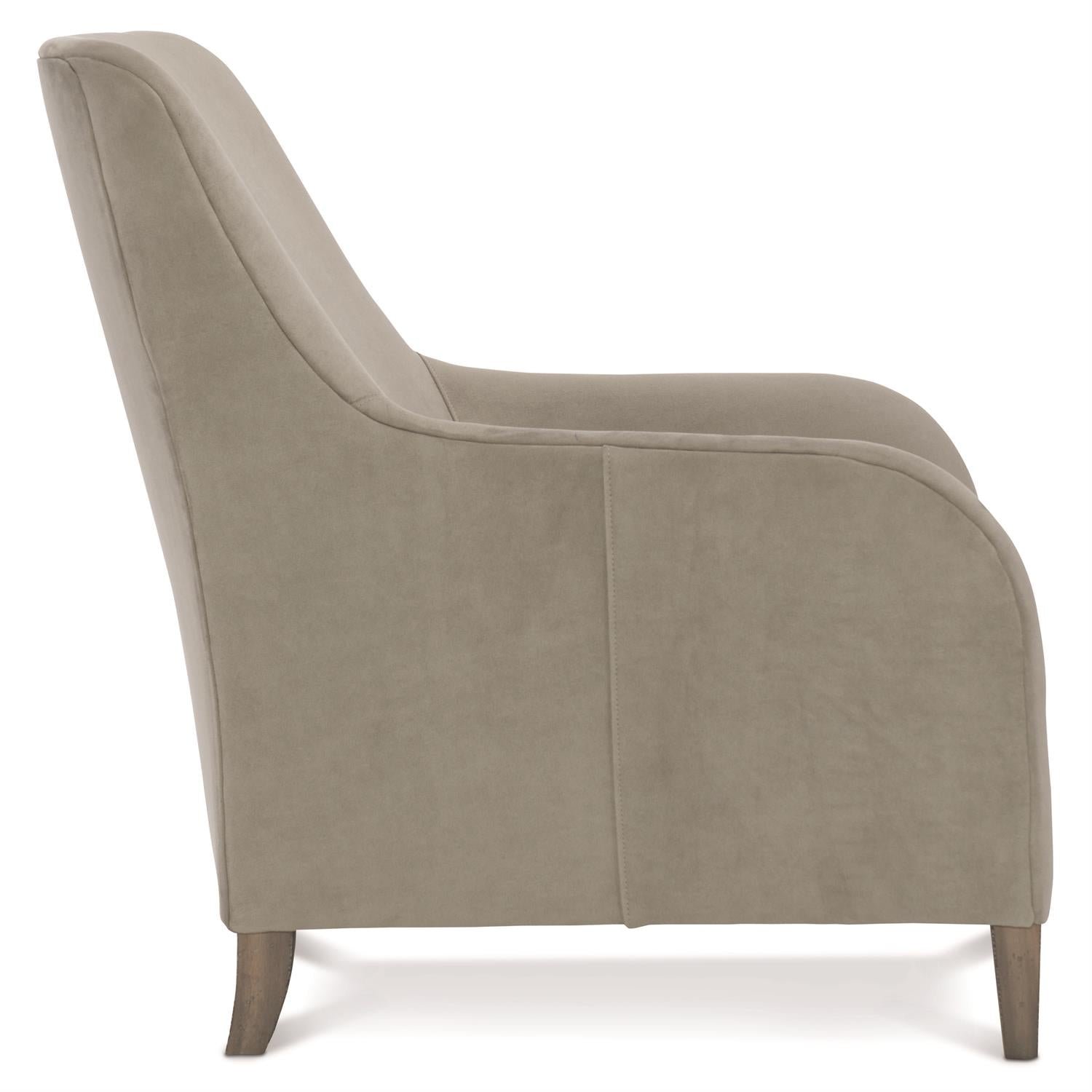 Bernhardt Interiors Naomi Leather Chair in Aged Grey - Image 2