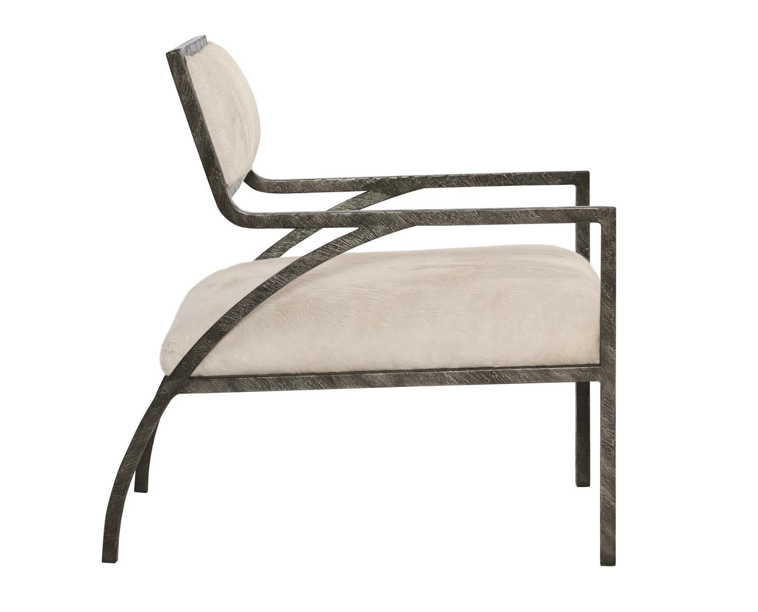 Bernhardt Interiors Cohen Leather Chair in Ivory - Image 2