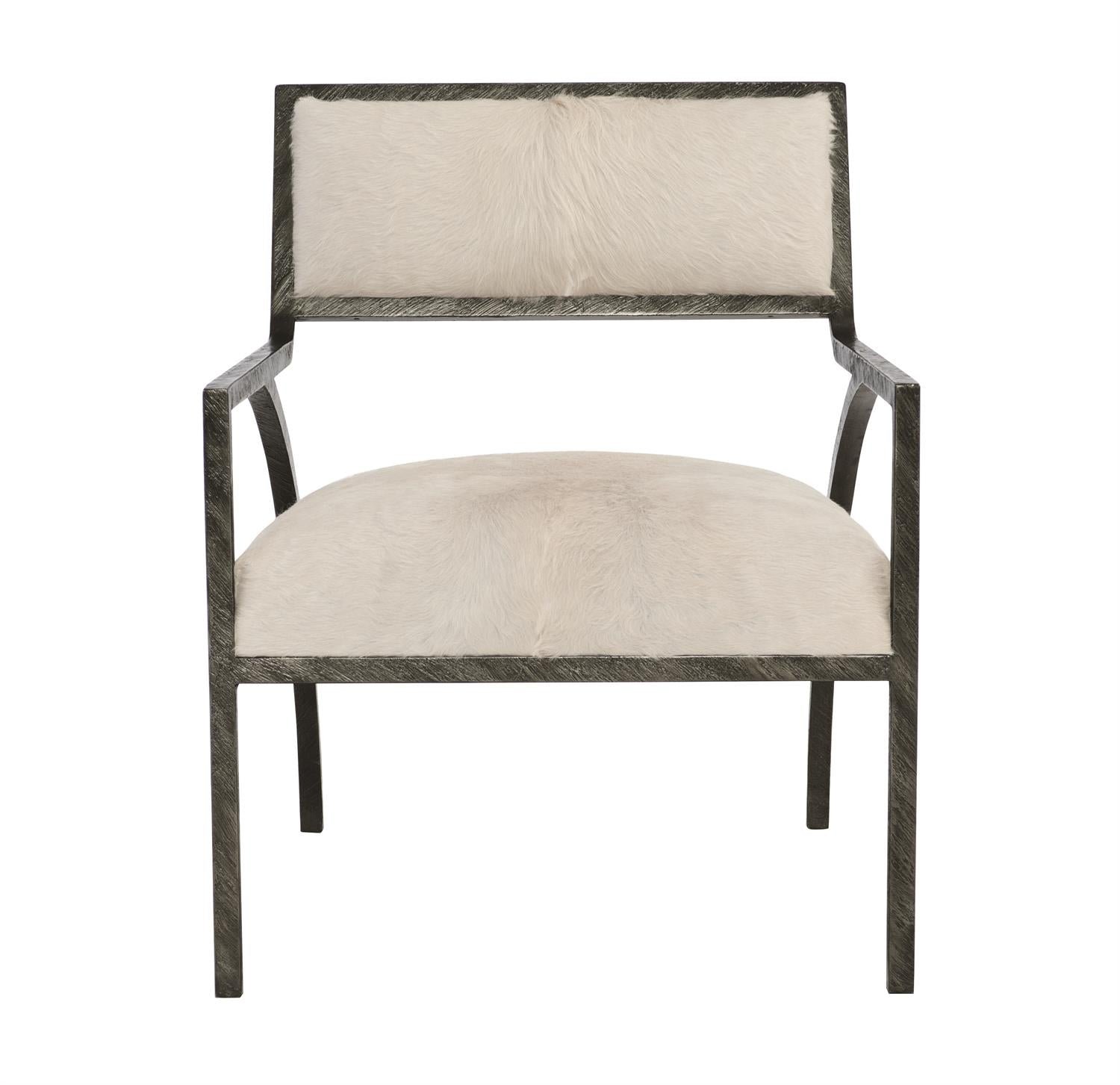 Bernhardt Interiors Cohen Leather Chair in Ivory - Image 3