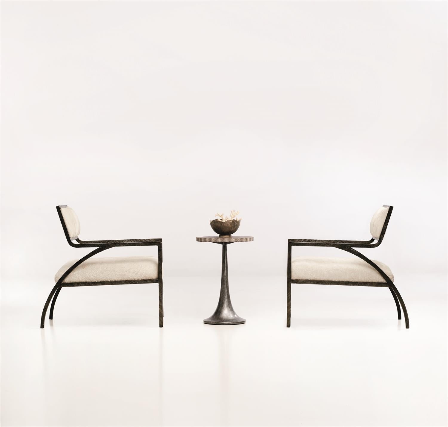 Bernhardt Interiors Cohen Leather Chair in Ivory - Image 4