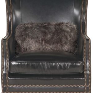 Bernhardt Interiors Kingston Leather Chair in Gray