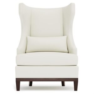 Bernhardt Interiors Pascal Leather Chair in White