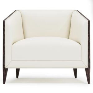Bernhardt Interiors Aubree Leather Chair in White