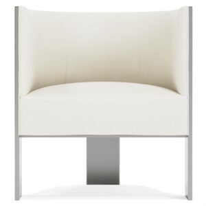 Bernhardt Interiors Cosway Leather Chair in White