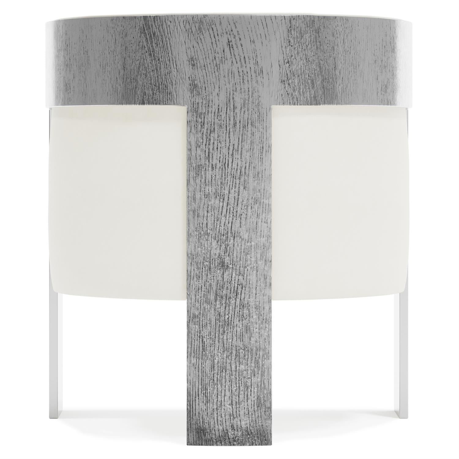 Bernhardt Interiors Cosway Leather Chair in White - Image 4