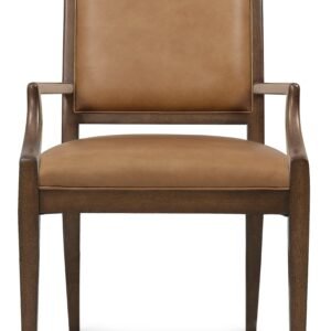 Hooker Furniture Archives Leather Arm Chair in Walnut