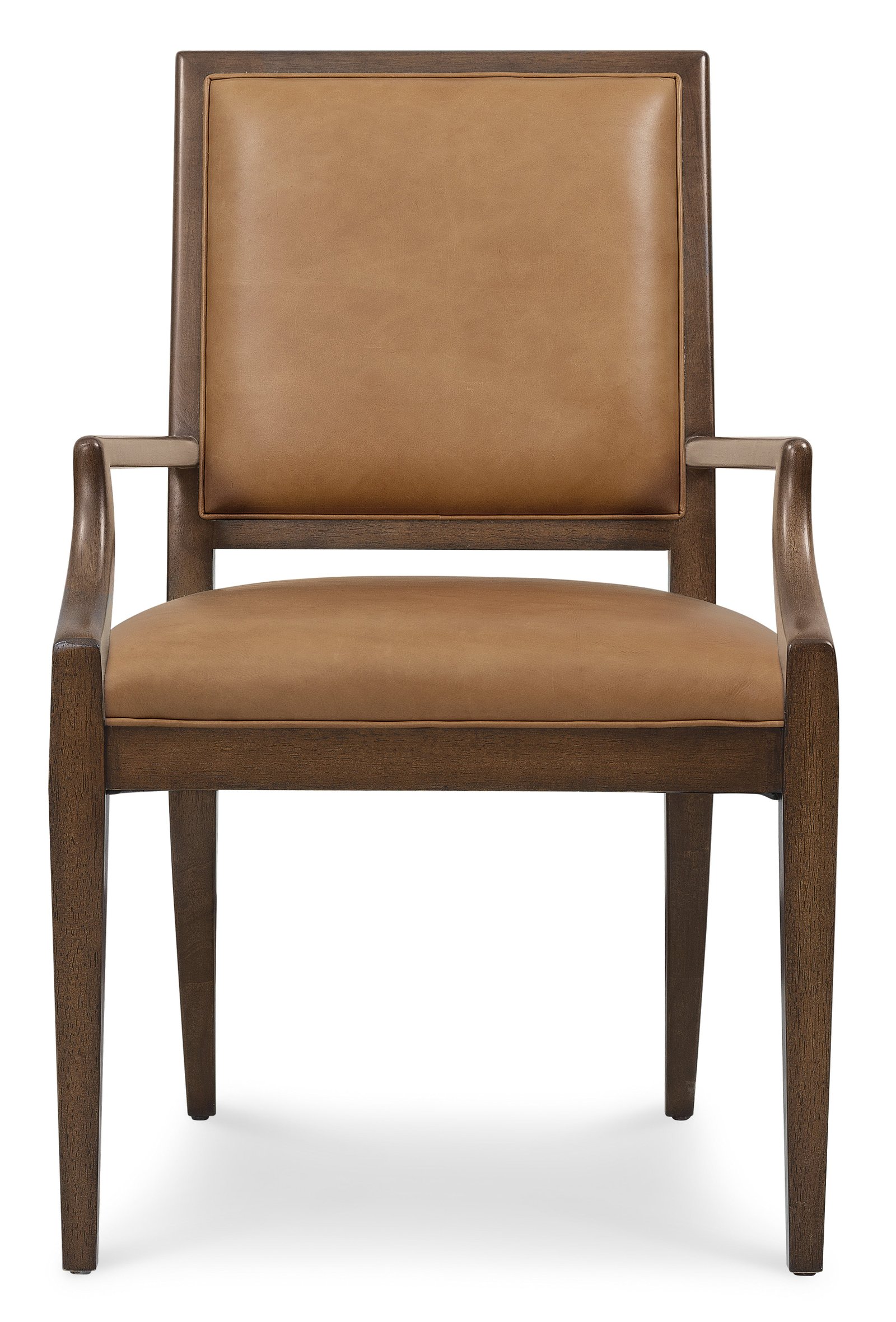 Hooker Furniture Archives Leather Arm Chair in Walnut - Image 5