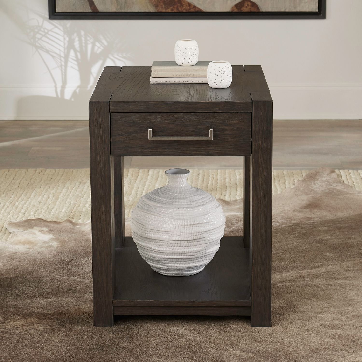 Liberty Furniture Lennox Hill Chairside Table in Bark - Image 6