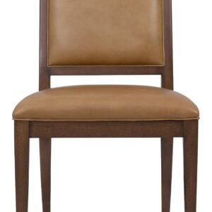 Hooker Furniture Archives Leather Side Chair in Walnut