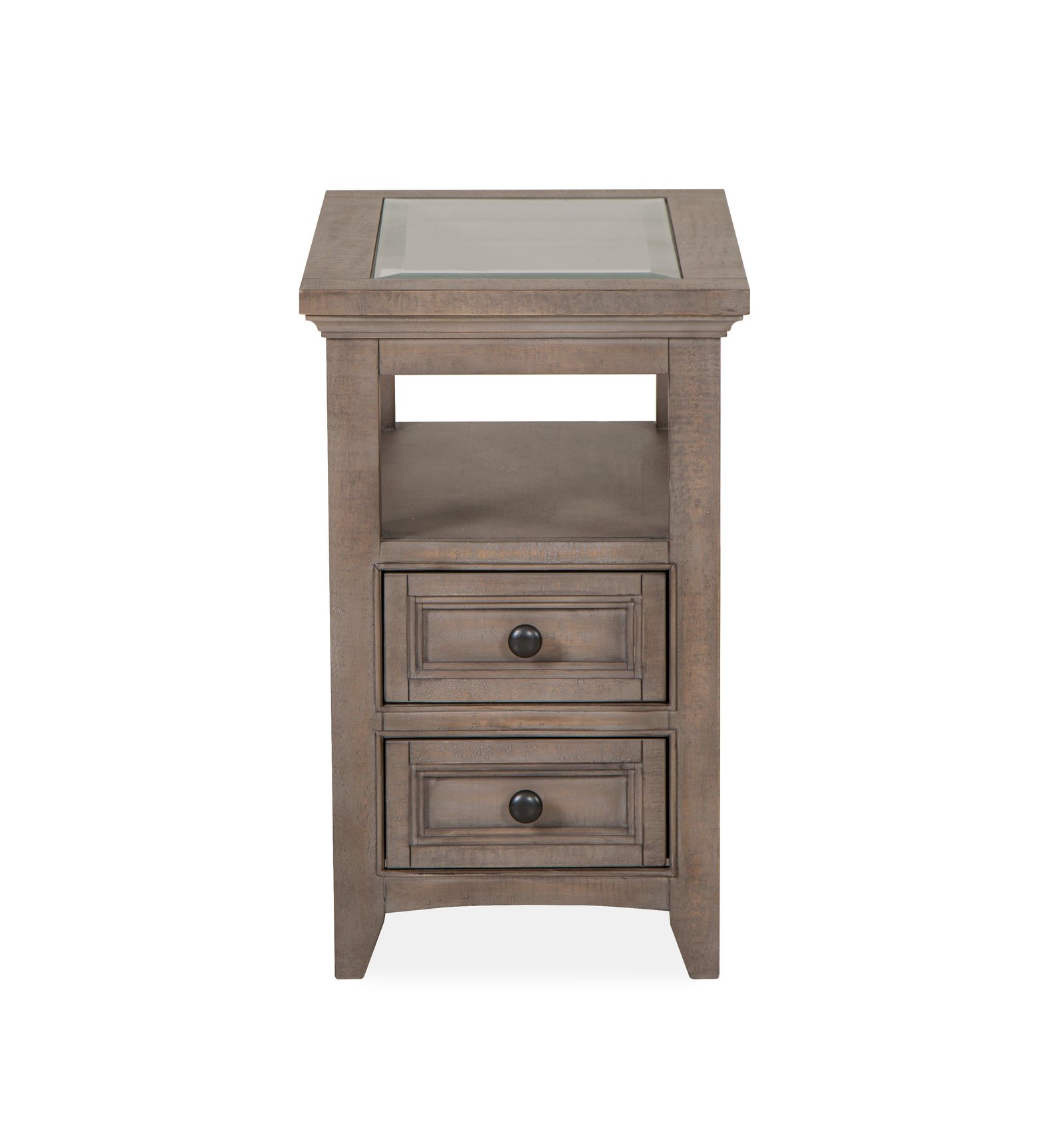 Paxton Place Chairside End Table in Dovetail Grey