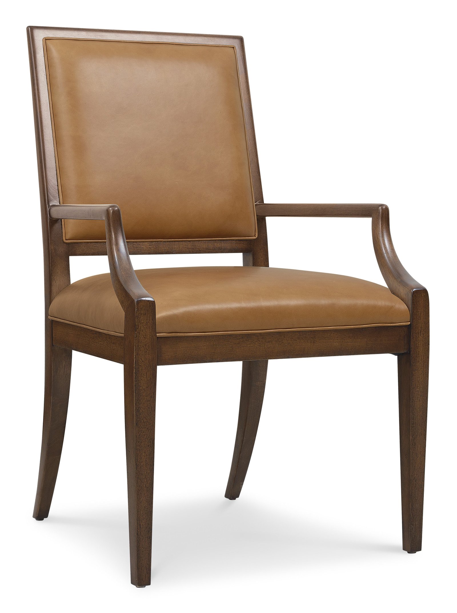 Hooker Furniture Archives Leather Arm Chair in Walnut - Image 2